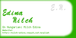 edina milch business card